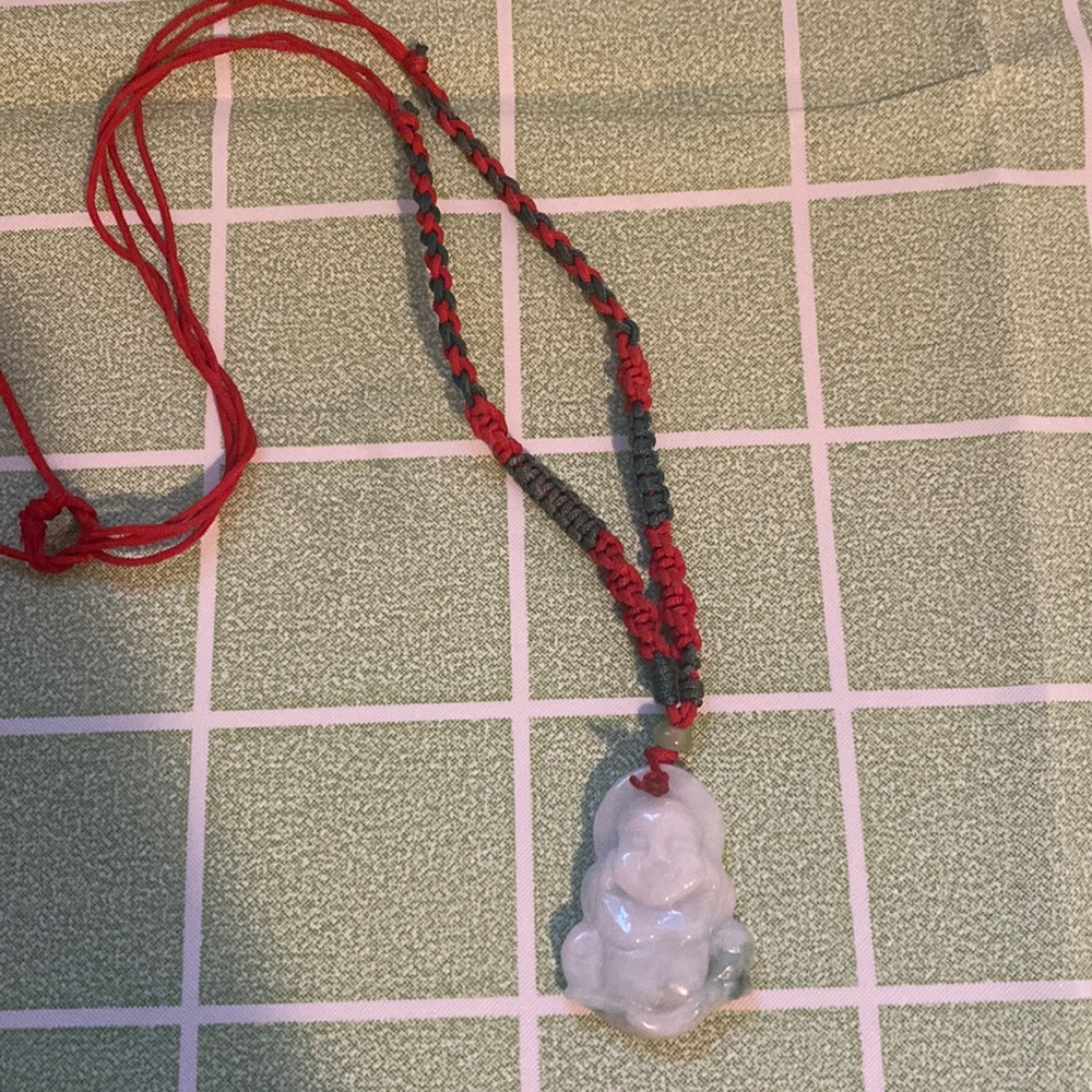 Jade buddha necklace